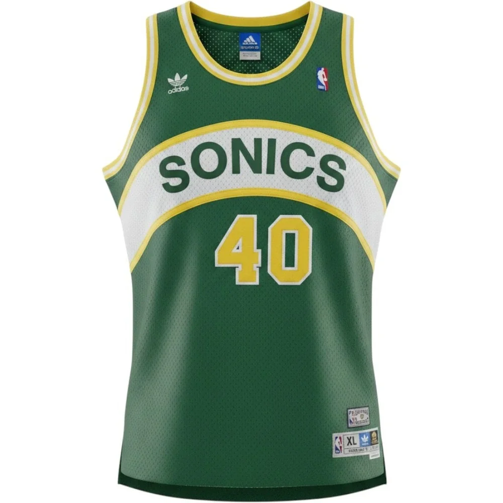 Adidas Shawn Kemp 40 Seattle SuperSonics Hardwood Classics Jersey XL +2 NWT